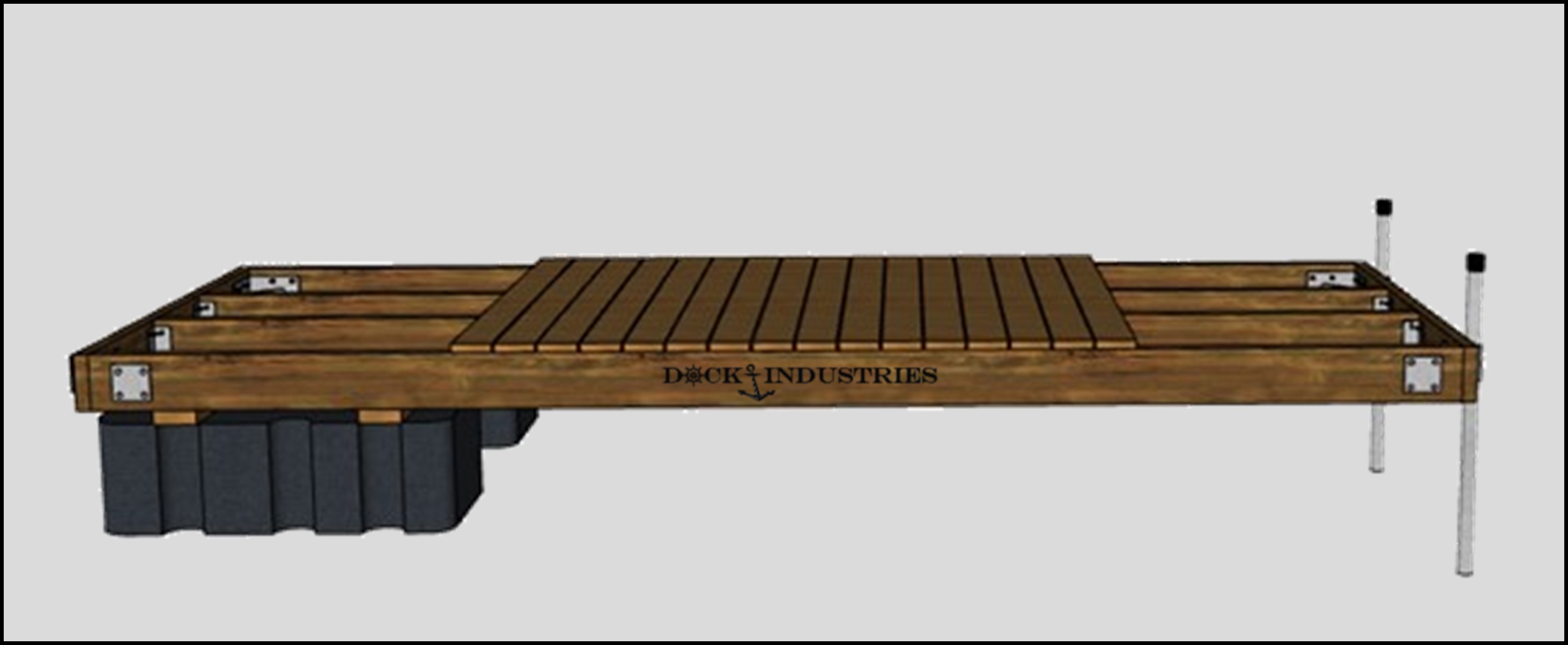Ensemble de quai Semi-Flottant Heavy Duty 6'x16'